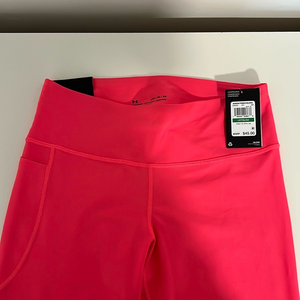 Bright pink NWT under armour leggings